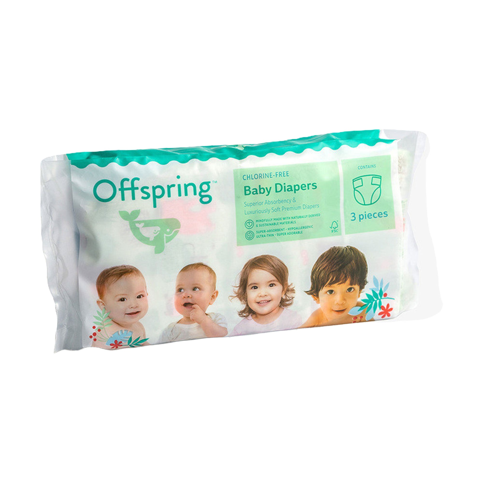 Підгузки Offspring розмір M (6-10 кг), 3 шт